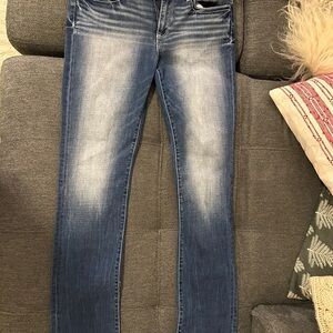 BKE Women's Faded Blue Skinny Jeans